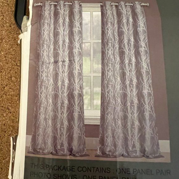 Set of 2 Taylor Gromet Curtain Panels 76"wide by 84"long New by United - Picture 2 of 7